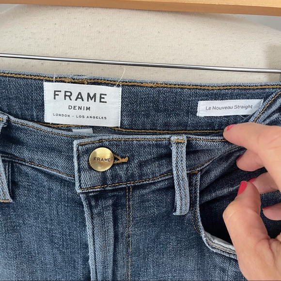 FRAME Le Nouveau Straight Front Split Raw hem 28 - Picture 7 of 15
